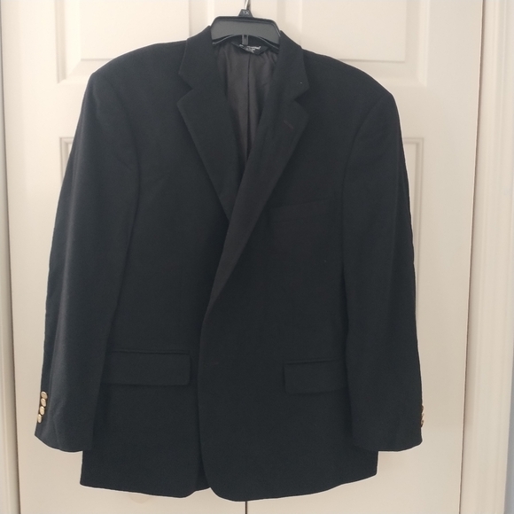 Pronti-Uomo Couture 100 Percent CASHMERE Black Blazer Jacket L